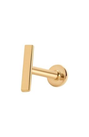 Made by Mary 14k Bar Stud Earring in 14K Solid Gold - Single at Nordstrom
