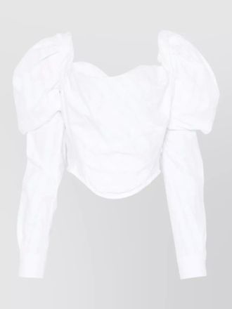 Vivienne Westwood sweetheart neckline top puff long sleeves