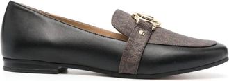 Michael Kors Rory Lederen Loafer met Logo - Dames - Loafers - Bruin - 36 EU - Leer - Schoenen