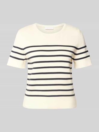 Rich & Royal Strickshirt mit Rundhalsausschnitt in Offwhite, Gr&ouml;&szlig;e XL