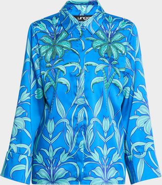 Emanuel Ungaro Floral-Print Button-Down Blouse