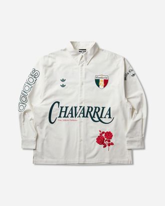 adidas Men s Willy Chavarria Button Up Shirt Off White