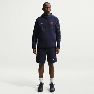 Nike FC Barcelona Tech Fleece Nike Mens Soccer Shorts in Blue | II3334-498