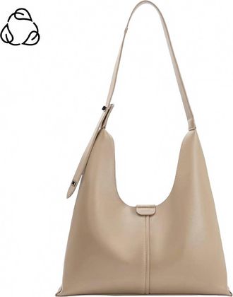 Melie Bianco Womens Carmen Recycled Vegan Shoulder Bag In Beige