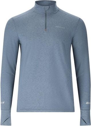 ENDURANCE Tune V2 Melange Midlayer Laufshirt f&uuml;r Herren | grau