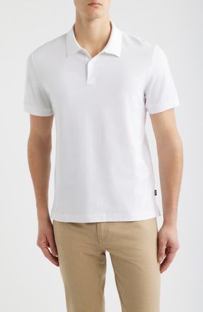 BOSS Parlay Cotton Piqu&eacute; Polo in White at Nordstrom, Size Xx-Large