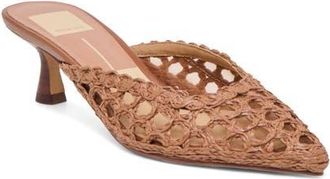 Dolce Vita Cleo Loop Mule in Mid Brown Raffia at Nordstrom, Size 7.5