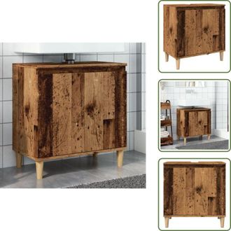 vidaXL Legno antico - vidaXL Mobile Lavabo Legno Antico 58x33x60 cm in Legno Multistrato - Mobile in legno