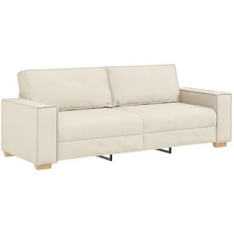 vidaXL vidaXL Sofa with Pillow Beige 220 x 78 x 84 cm Linen
