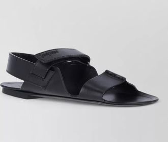 Saint Laurent open toe slingback flat sole sandals