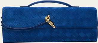 Bottega Veneta Andiamo Leather Clutch Bag