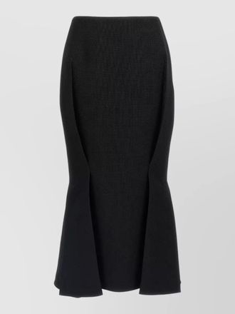 Prada stuoia old wool midi high waist skirt