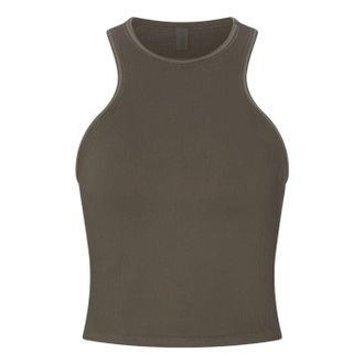 Nike (WMNS) Nike x SKIMS Ribbed Seamless Racer Front Tank Dusty Oakmoss TPTNK11000W-DOD