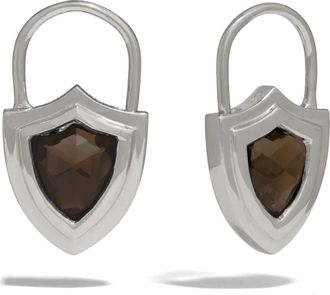 Awe Inspired Shield Huggie Earrings in 925 Sterling Silver at Nordstrom