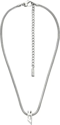 Diesel Stainless Steel Chain Necklace - Necklaces - Unisex - Silver