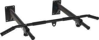 HOMCOM Barras De Dominadas Para Pared Colgador De Saco De Boxeo 2 En 1 Entrenamiento Muscular Pull Up Para Casa Carga M&aacute;xima 150 Kg Negro