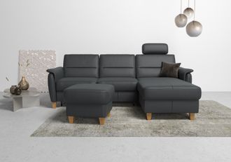 HOME AFFAIRE Ecksofa »Palmera L-Form, B: 244 cm« optional Bettfunktion & Bettkasten, Federkern
