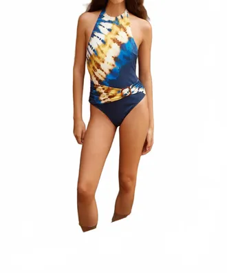 Alemais Martine Draped One Piece In Navy
