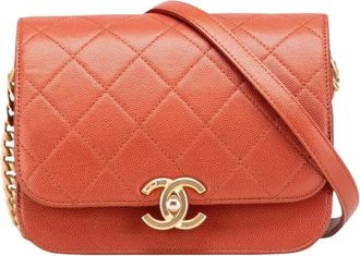 Chanel Borsa Pre-owned Elegante con Patta e Dettaglio Catena - - Pre-owned - Donna - Rosso - ONE SIZE
