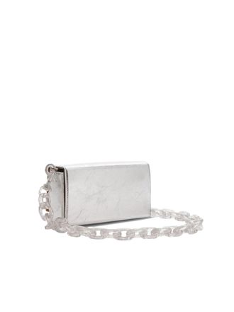 Furla Womens Bloombag Mini Shoulder Bag Silver >