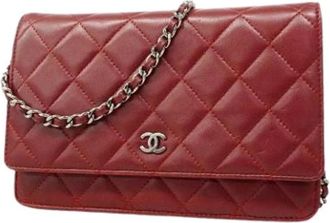 Chanel Pre-owned Portafoglio a tracolla con catena - - Pre-owned - Donna - Rosso - ONE SIZE