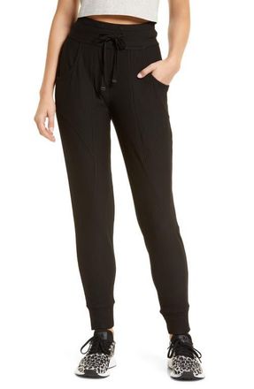 Hue Cozy Curves High Waist Pocket Joggers in Black at Nordstrom, Size X-Large