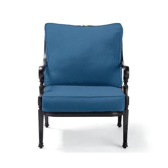 Frontgate Outdoor Deluxe Deep Seating Cushion Sets - Standard, Resort Stripe Air Blue, 24W x 26D - Frontgate