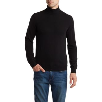 Amicale Cashmere Turtleneck Cashmere Sweater in Blk at Nordstrom Rack, Size Medium