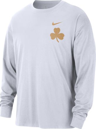 Nike Boston Celtics Essential City Edition Nike Mens NBA Long-Sleeve T-Shirt in White | HV5578-100