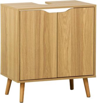 Sweeek Vintage under-sink cabinet with wood decor Ash 65x40x70 cm - Nepal