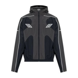 Umbro Bomber Jackets, male, Gray, Size: S Guarding Masked Track Jacket