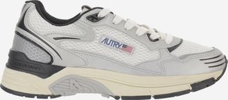 Autry Silver Black Lace-Up Sneakers