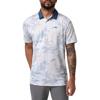 Travis Mathew Featherweight Drift Floral Polo in White at Nordstrom, Size Xx-Large