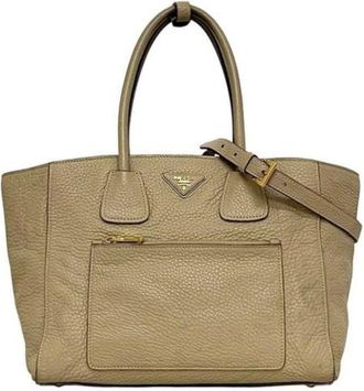 Prada Pre-owned Tote Bags, female, Beige, Size: ONE SIZE Pre-owned Vintage Tote Bag