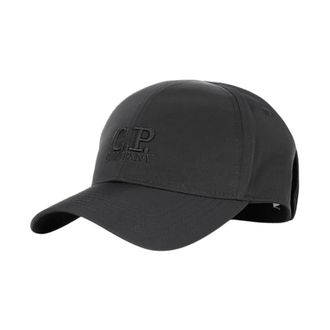 C.P. Company Caps, male, Black, Size: L Goggle Cap with Integrated Glasses