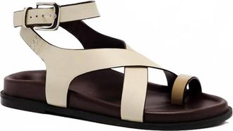 Free People Anya Criss Cross Footbed In Ecru