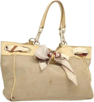 Gucci Pre-owned Leather gucci-bags - Dames - Vintage Shopper - Beige - ONE Size - Leer - Vintage