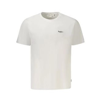 Pepe Jeans London T-Shirts, male, White, Size: XL Cotton T-Shirt