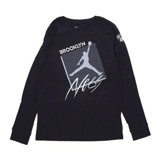 Nike Jordan Long Sleeve Tops, male, Black, Size: XL Courtside Statement Max90 L/s Tee
