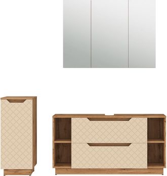 Vicco Conjunto De Muebles De Ba&ntilde;o De 3 Piezas Lotta, Cachemira, 3 Piezas, Vicco