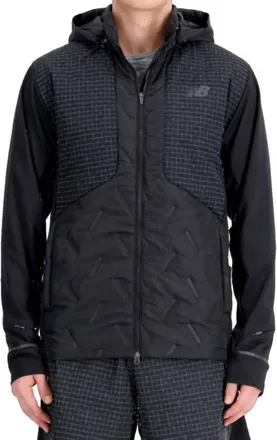 New Balance Impact Run Luminous Heat Jacket In Black