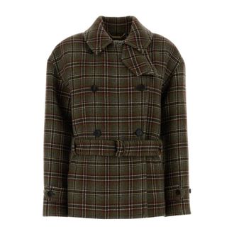 Chlo&eacute; Blazer de lana a cuadros - Jackets - Mujer - Verde - M