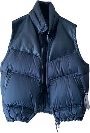 Tom Ford black nylon & leather down filled gilet Size XL