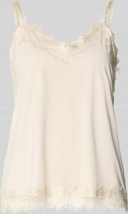 Freequent Top mit Spitzenbesatz Modell BICCO in Beige, Gr&ouml;&szlig;e XXL