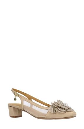 J. Rene&eacute; Bellina Slingback Pump in Beige at Nordstrom, Size 10.5