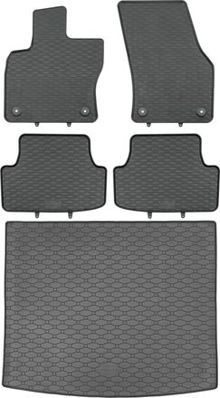 OEM Juego De Alfombrillas De Goma Para Coche Y Alfombrilla Para Maletero Para Seat Ateca Crossover A Partir De Septiembre De 2016