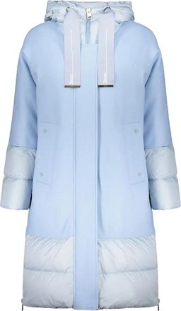 Herno two-tone hooded puffer jacket - Blue