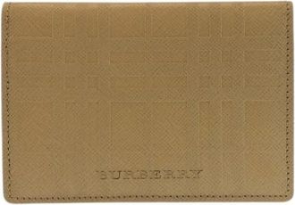 Burberry Pre-owned Wallets, female, Beige, Size: ONE SIZE Pre-owned Leather Card Case
