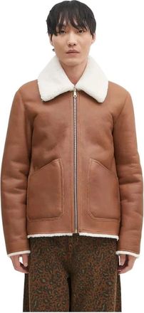 Paul Smith Leather Jassen - Heren - Leren en Su&egrave;de Jassen - Bruin - L - Jassen