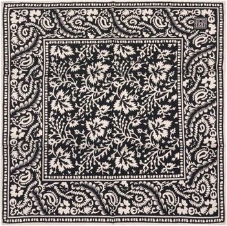 Toteme Bandana Sjaal met Patroon - Dames - Zijden sjaals - Zwart - ONE Size - Accessoires